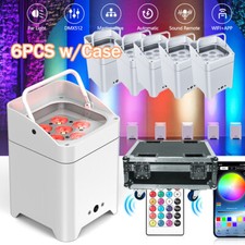 6Pcs 6x18W RGBWA+UV Wifi APP Wireless Remote Control Par up Light wash With Case picture