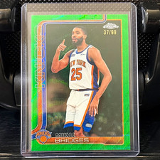 Topps 2025-26 Mikal Bridges #18 New York Knicks Green Rainbow 37/99 picture