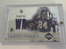 2004 Donruss Playoff - Randy Moss - Limited Threads Game-Worn Jersey 09 /50 picture