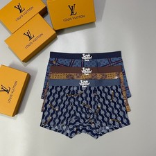 𝑳𝒐𝒖𝒊𝒔 Men’s Monogram Stretch Boxer Briefs | 1 box of 3 pieces picture