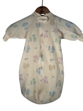 Vintage Carter’s Yellow Sleep Sack Infant Baby Up To 21lbs Bear Bunny Made USA picture
