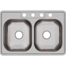 Elkay Dayton 33 In. x 22 In. x 6-9/16 In. Equal Double Bowl Drop-In Kitchen Sink picture