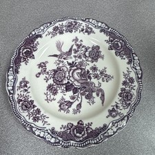 Vtg. Antique Crown Ducal Bristol Mulberry Purple Dessert/bread Plate English 6