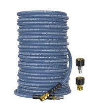Pressure Washer Hose 200 ft, 4200 PSI Steel-Braided & Durable - Flexible & Ki... picture