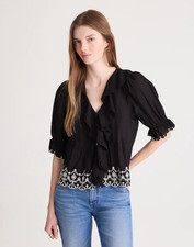New Hot Selling Madewell Women The Blaire Top - Jet Black picture