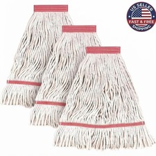 Commercial Wet Mop Head Replacement, Cotton Heavy-Duty Loop-end Easy Wring Mop picture