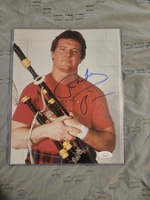 ​RODDY PIPER Signed Auto 8x10 Photo Rowdy Bagpipes Kilt WWF WWE Hall JSA JJ04983 picture