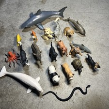 Vtg Schleich + Safari Lot Of 20 Animals Elephant Giraffes Dogs Sharks + More picture