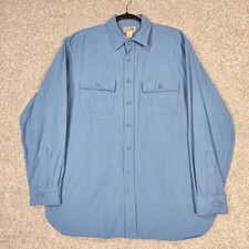 Vintage LL Bean flannel Shirt Mens Large Blue Chamois L.L. Bean picture