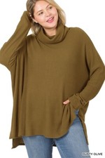 Zenana Brushed Thermal Waffle Knit Warm Top Sweater Plus Size 1X 2X 3X picture