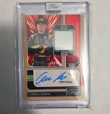 Panini Turn Four 2025 Carson Kvapil Mem Auto #15/75 NASCAR JR MOTORSPORTS picture