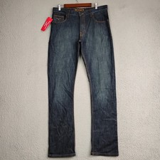 Kimes Ranch Roger Mens Jeans 34x36 Dark Wash Denim Straight Leg Made in USA NEW picture