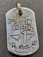 Royal Order Sterling Silver #1 Nagoya Crown Star Dog Tag Pendant picture