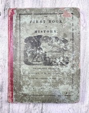 Antique 1838 First Book History Children Youth Peter Parley School Illustrated picture