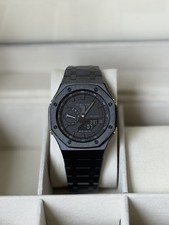 Custom Casio G-SHOCK GA2100 Watch - Casioak Black Full Steel Case and Strap picture
