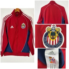 Vintage Adidas Chivas USA MLS Soccer Track Jacket Red Men's Size S picture