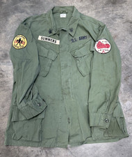 Vintage 1967 Vietnam War OG 107 Jungle Jacket Large Regular VC Hunting Club picture
