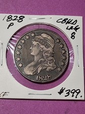 1828 CAPPED BUST HALF DOLLAR LARGE LETTER LRG 