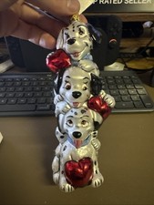 1997 Disney Christopher Radko 101 DALMATIONS PUPPY POLE Ornament BOX & TAG picture