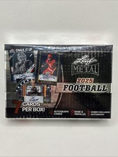 2025 LEAF METAL FOOTBALL FACTORY SEALED HOBBY BOX - 5 AUTO PER picture