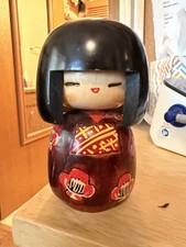 🇯🇵🌸 Vintage Sosaku Kokeshi Doll Japanese Wood Handpainted Keiji Miyama 🇯🇵🌸 picture