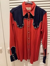 Vintage 1950s Jack Frost Woolen Wear Two-Tone Gabardine Western Shirt picture