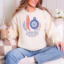 Malocchio Protection Corno and Nazar Amulets Folklore Sweatshirt picture