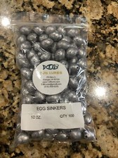 100- 1/2 oz. Lead Egg Fishing Sinkers, Slip Sinkers Weights  picture