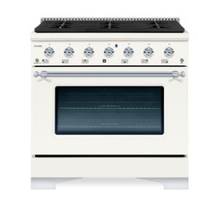 Hallman 36-in Deep 6 burners Convection Oven Freestanding Dual Fuel Range picture