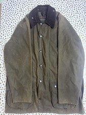 Barbour A830 Beaufort Plaid Jacket Vintage Brown Waxed, Lined, C40 (L-XL) picture
