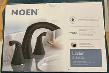 MOEN 84504BL Lindor Widespread Bathroom Faucet Matte Black w/VALVE 2-Handle picture