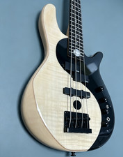 Ship US  Yin‑Yang Electric Bass Guitar Butterfly Shell Inlay Headstock 4‑String picture