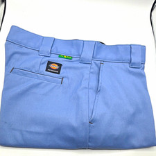 Dickies Skateboarding Blue Twill Pants Regular Fit Cotton Blend Straight Zip picture