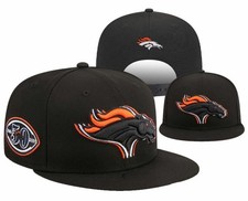 Denver Broncos Snapback Hat Black Adjustable Flat Brim Football Cap picture