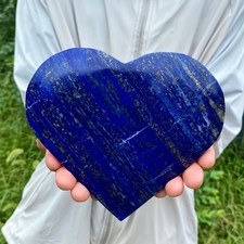 1.75LB Natural Lapis Lazuli Heart Crystal Energy Healing Wealth Attraction Medit picture