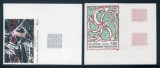France 1969-70 (Yvert 2381-82) NH Imperforate Paintings Set €140 picture