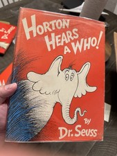 Dr.Seuss Horton Hears a Who First Issue / Edition Vintage Book w/ DJ 250/250 VG+ picture