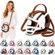 UNNI Transparent Clear American Football Helmet Shape Stadium Crossbody Bag picture
