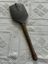 U.S. Military Vintage WW2 Entrenching Tool Shovel Marked U.S. Wood 1945 picture