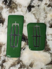 New 98 - 02 Lincoln Town Car Hood & Trunk Emblem-Badge Green & Chrome Overlay picture
