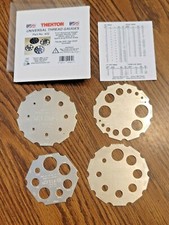 Thexton 4pc Universal Thread Pitch Gauge Set, SAE, Metric, Pipe & Spark Plug 432 picture