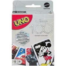 Mattel UNO DISNEY 100 Card Game with Special Mystery Foil Card Ages 7 + New picture