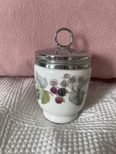 Vtg Royal Worcester Lavinia King Size Egg Coddler Double Blackberries England picture