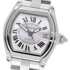 CARTIER Roadster LM W62000V3 Date Silver Dial Automatic Men's Watch_959423 picture