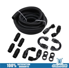 10AN Oil Fuel Hose Fitting Hose Separator Clamp Kit 20Ft Braided Fuel Line picture