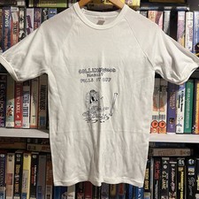 Vintage 1980s 80s AFL Collingwood Funny Ironic T Shirt Raglan Size L Carlton picture