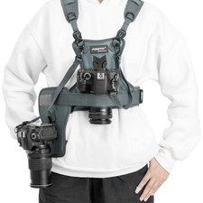 Fomito Multi Camera Carrying Chest Harness System Vest Gray picture