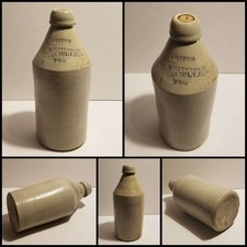 Antique 1866 Smith’s Whiteroot Stoneware Bottle w/Cork July 17 1866 Patent picture