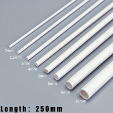 ABS Round Bar Plastic Hollow Rod Dia 2 2.5 3 4 5 6mm Styrene Strips Length 250mm picture