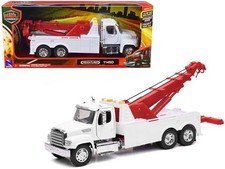 Freightliner 114SD Tow Truck White Red 1/32 Diecast Model New Ray picture